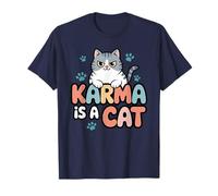 Karma is A Cat Cute Kawaii Cat Meditation Yoga T-Shirt