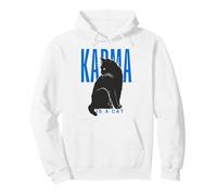 Karma Is A Cat Funny Cat Lover Quote Graphic Pullover Hoodie