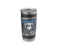 Karma is Later Krav MAGA is Instant Self Defense Stainless Steel Insulated Tumbler
