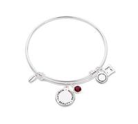 Karma July Birthstone Bangle - Silver