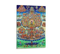 Karma Kagyu Lineage Tree Poster Posters Art Print Wall Photo Paint Poster Hanging Picture Family Decor 16x24inch(40x60cm)