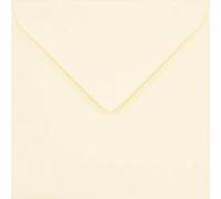 Karma Krafts 6x6 Ivory Cream Envelopes - 155 x 155mm 100gsm Gummed Diamond Flap - Fits 145 x 145mm Cards - Square Invitation Envelopes - Pack of 12