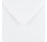 Karma Krafts 6x6 White Envelopes - 155 x 155mm 100gsm Gummed Diamond Flap - Fits 145 x 145mm Cards - Square Invitation Envelopes - Pack of 25