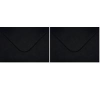 Karma Krafts C6 Black Envelopes - 114 x 162mm 100gsm Gummed Envelopes for Invitations, Cards & Post, Pack of 100