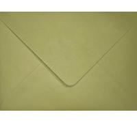 Karma Krafts C6 Sage Green Envelopes - 114 x 162mm 100gsm Gummed Diamond Flap - White Inside - Fits A6 Cards - Pack of 10
