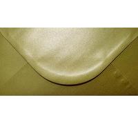 Karma Krafts DL Metallic Gold Envelopes - 110 x 220mm 100gsm Gummed Diamond Flap - White Inside - Luxury Invitation Envelopes - Pack of 12