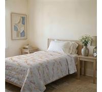 Karma Line Summer Quilt Made in Italy Printed Soft Microfibre Bedspread - Spring Summer Mid-Season Quilt - Pink Bouquet, Queen Size 200 x 240 cm