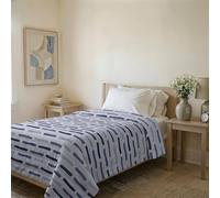 KARMA Line Summer Quilt Made in Italy Printed Soft Microfibre Bedspread - Spring Summer Mid-Season Quilt - Fun Blue, Queen Size 200 x 240 cm