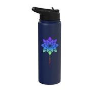 Karma Lotus Flower Vibrant Gradient Serenity Stainless Steel Insulated Water Bottle