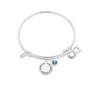 Karma March Birthstone Bangle - Silver