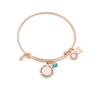 Karma March Birthstone Rose Gold Bangle