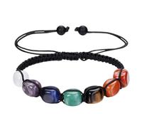 Karma NH10218762 Chakra Bracelet Women Men Gemstone Bracelet Colourful Natural Stones Adjustable Modern Bracelet Gift for Him Stone Bracelet Chakra Bracelet