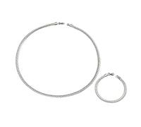 Karma NH10388562 Men's Jewellery Set Stainless Steel Silver Set of 2 Bracelet and Necklace Gift Set Stainless Steel Chain Stainless Steel Bracelet