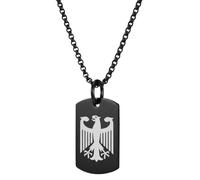 Karma NH11493961 Necklace Eagle Black, Silver or Gold Men's Stainless Steel 60 cm Chain Men's Jewellery Men's Necklace Modern Gift for Him, 60 x 0,2 cm, Stainless Steel Metal, No Gemstone