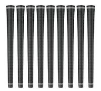 Karma Revolution 360 Golf Grips, Men Black Standard Size 9-Piece Golf Grip Set, No Alignment Grip, Easy Installation Replacement Golf Club Grips for Drivers with Shaft Adapter Sleeve, Irons, Wedges