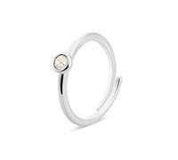 Karma Silver April Adjustable Ring