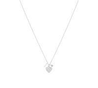 Karma Silver Mum Crystal Heart Necklace - Silver