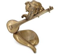 karma store Modern Brass Ganesh Artistic and Unique Statue Playing Sitar