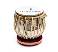 Karma Store Stainless Steel Bayan Tabla Bass Drum, Hand-Hammered, 3.5 Kg, Concert Quality, Handmade