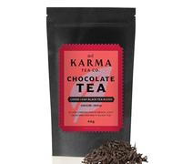 KARMA TEA CO.| Chocolate Loose Leaf Tea, 40 g (32 cups) | Blend of Pure Black Tea & Cacao Nibs from South India | Rich & Sumptuous | Rich in Antioxidants & Polyphenols