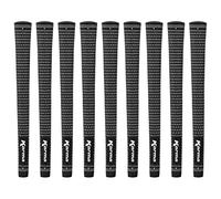 Karma Velour Black/White Jumbo Plus (+1/8") Golf Club Grips (9 Pack)
