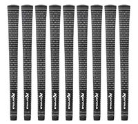 Karma Velour Black/White Standard Golf Grips (9 Pack)