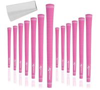Karma Velour Pink Undersize Golf Grips, 13 Pack with 13 Golf Grip Tape Strips