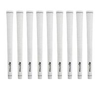 Karma Velour White Midsize (+1/32") Golf Grips for Men (9 Pack)
