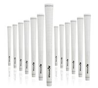 Karma Velour White Midsize Golf Grips for Men, 13-Piece Golf Grip Set for Regripping, +1/32” Oversized Rubber Replacement Golf Club Grips
