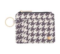Karma, Womens Card ID Wallet, Small Leather Wallet Coin Purse with Keychain, Slim ID Card Case Holder, Houndstooth