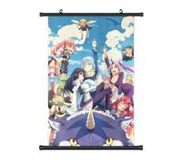 KARMA-X Large 60 x 90 cm My Rebirth as Slime Kakemono Scroll Picture Anime Manga Fabric Poster Wall Scroll Poster Wall Decoration Gift Motif: Rimuru & Friends