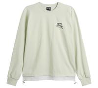 Karma8a Men's Layered Long Sleeve Woven Hem T-Shirt White