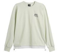 Karma8a Men's Layered Long Sleeve Woven Hem T-Shirt White