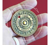 Karmacide Tarot Coin - Functional Decision-Making Spinning Coin with Original Tarot Illustrations, 2-Sided Gold Flip Coin for Inspiration, Meditation, and Guidance