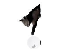 Karman Maoo wall light, black ceramic, glass, cat figurine