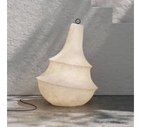 Karman outdoor floor lamp Lady D, height 89 cm, white, fibreglass