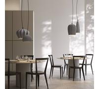 Karman Sahara pendant light, grey, Ø 14 cm, ceramic, E27