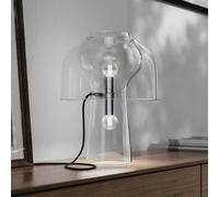 Karman table lamp Lilly, transparent, height 48 cm, glass