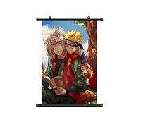 KarmaX Large 60 x 90 cm Naruto Kakemono Roll Picture Anime Manga Fabric Poster Wallscroll Poster Wall Decoration Gift Naruto & jiraiya