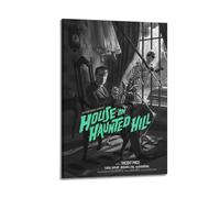karn Movie House on Haunted Hill Poster Wall Art Canvas Posters Room Decorative Aesthetic Poster Print Decor Posters 12x18inch(30x45cm) Frame-style