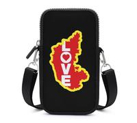 Karnataka Map Love Portable Crossbody Phone Bag Mini Cross Body Shoulder Bag Purse