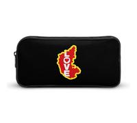 Karnataka Map Love Simple Pencil Case Big Capacity Pouch Box Travel Makeup Bag