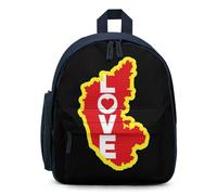 Karnataka Map Love Small Backpack Cute Mini Shoulder Bag 12.6 × 9.4 × 5.9 Inches Daypack