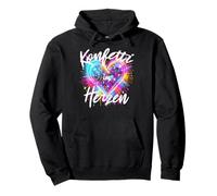 Karneval-Kostüm Ersatz Partner lustig Konfetti im Herz Alaaf Pullover Hoodie