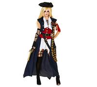 Karnival 81303 Mariner Pirate Lady Costume, Women, Multi, Extra Large