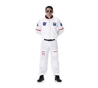 Karnival 82089 Male Astronaut Costume, Men, White, Large