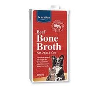 KARNLEA Beef Bone Broth for Dogs & Cats - 500ml | 100% Real & Natural Liquid Bone Broth for Pets | Nutritious High in Collagen & Protein for Healthy Joints, Gut, Digestion, Skin & Sickness Recovery