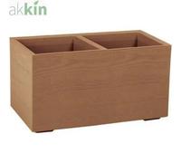 Karo Eco Wood Planter Oblong 80Cm Natural Wood