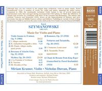 KAROL SZYMANOWSKI: MUSIC FOR VIOLIN & PIANO NEW CD