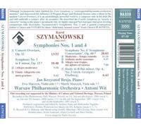 KAROL SZYMANOWSKI: SYMPHONIES NOS. 1 & 4; CONCERT OVERTURE; STUDY IN B FLAT MINO